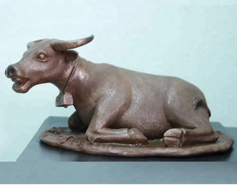 Смолы лежа буйвола статуя DSF-HR53