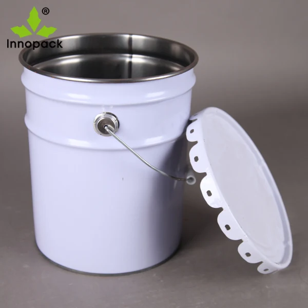5 gallon steel tin bucket with anti- static rigid disposable pail liners
