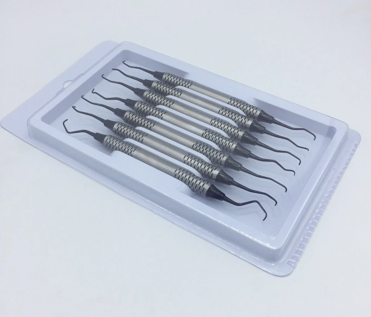 7 Pcs Gracey Curettes 1/2 to 13/14 Double Ended Dental Perio Silver Instruments / Set of 7 Pcs Periodontal Gracey Curettes Kit