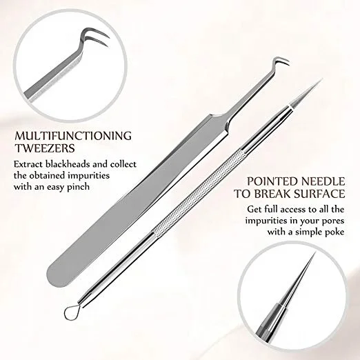 blackhead Remover / Pimple Remover Set Face nose acne blemish pimple remover tools set best quality by Life Care Instruments