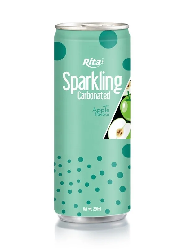 High Quality Free Sample OEM Production Rita Beverage  250ml Canned Lemon Flavored Sparkling Water