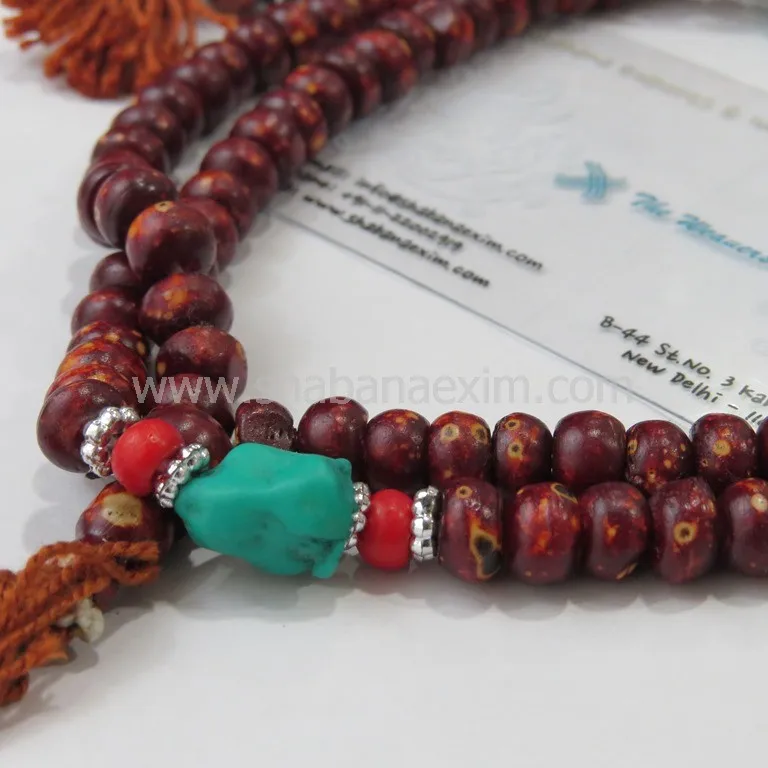 Tibetan prayer mala hippie necklaces Buddhist Prayer Beads