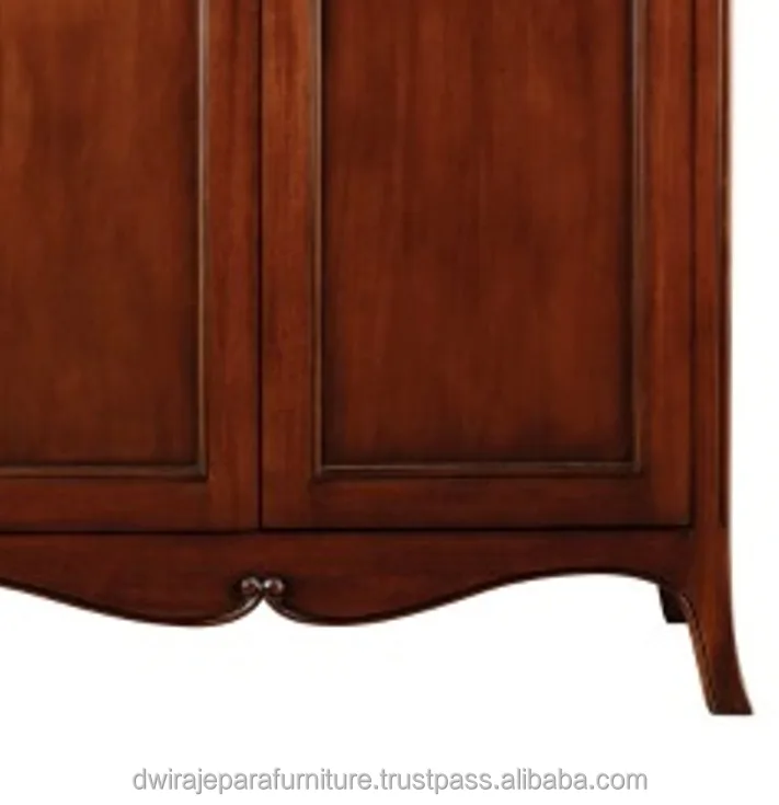 Olivia 2 Door Armoire Mahogany - Wardrobe Antique Reproduction Furniture Indonesia