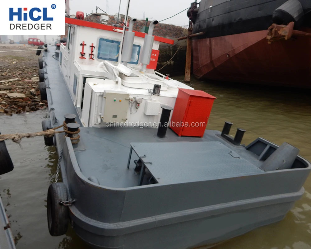 China HICL HSW380 376HP small multi-function service work boat/tug boat with hydraulic crane for sand dredger