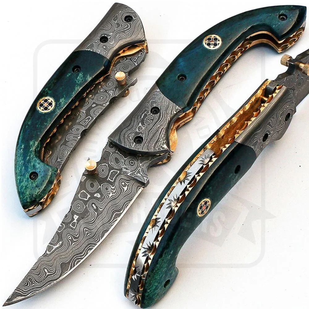 
Damascus Steel Folding Knife DT-18-FK951 