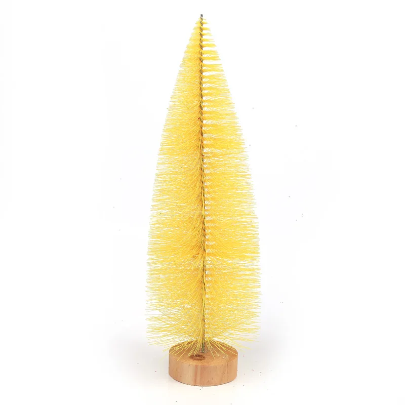 Hot Sale Mini Christmas Tree Artificial Sisal Bottle Brush Pine Small Home Garden Decor Desktop Decoration Christmas Gifts