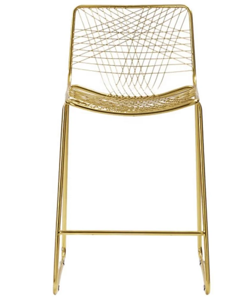 24 inch Brass Metal iron High Bar Stool Chair