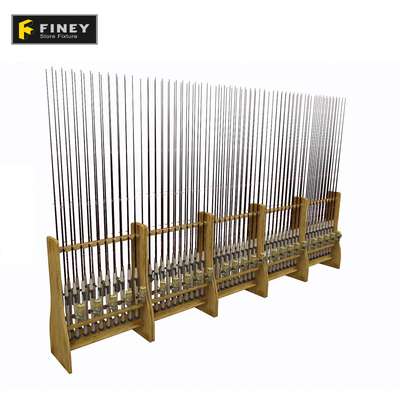 Shop Fish Custom Design Fishing Rod Display Rack Stand Fishing Pole Reel Stand Display
