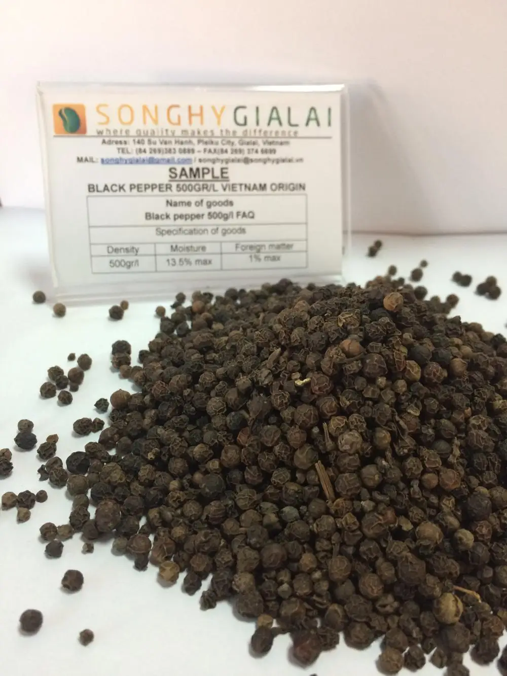 VIETNAM BLACK PEPPER BEST PRICE - BEST QUALITY  FROM FACTORY SONG HY GIA LAI CO., LTD
