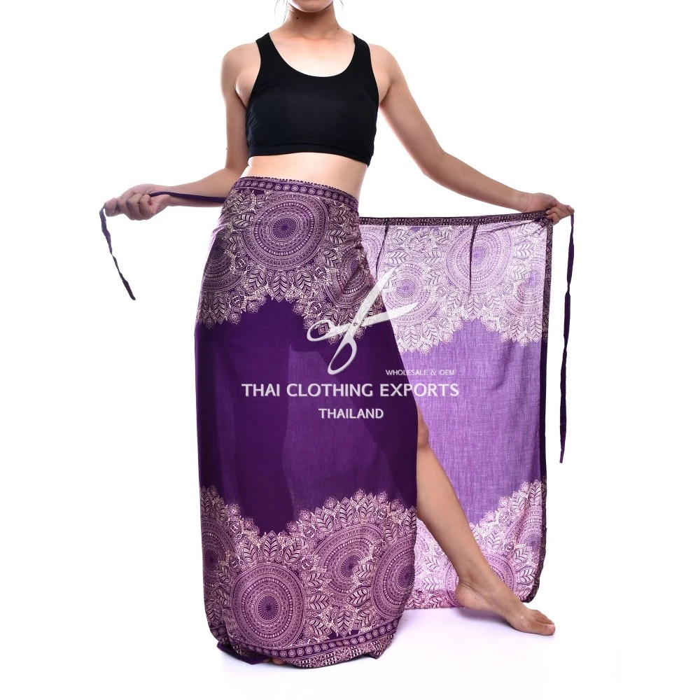 Sun Flowers Printed Sarong Pants Wrap Beach