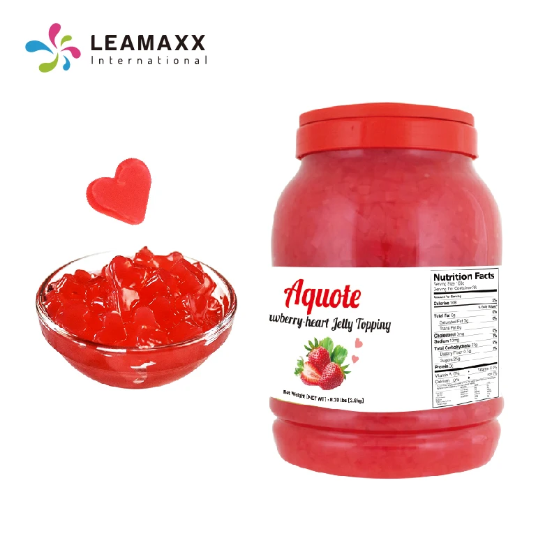 Тайваньский пузырьковый чай, оптовая продажа, популярный продукт, клубничное сердце, желе, Ната-де-Коко