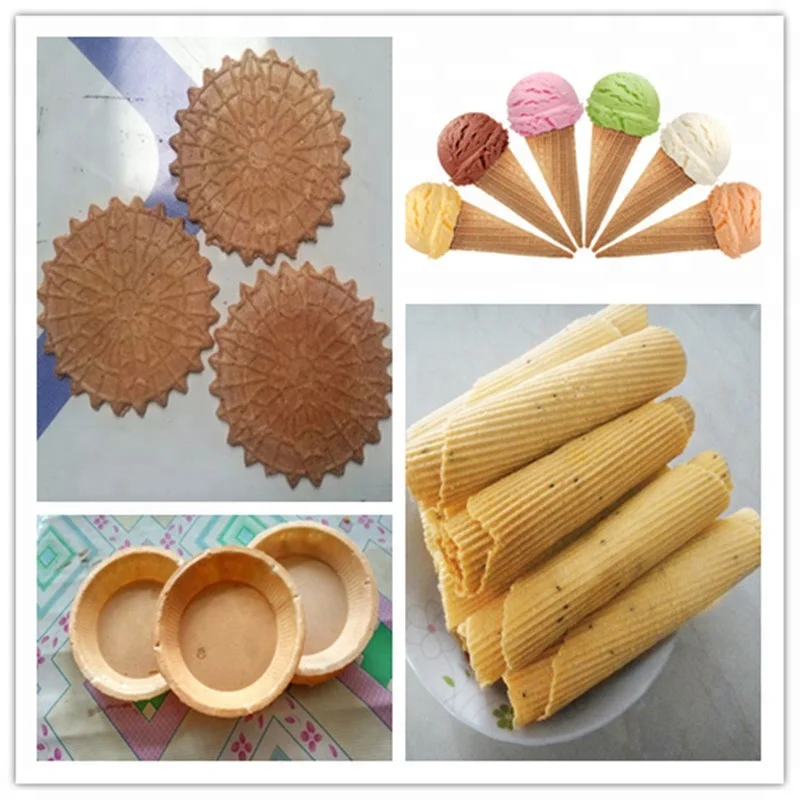 Cheaper price Ice Cream Waffle Maker Sugar Wafer Cones Baking Making Machine /Sugar Crispy Cone Machine
