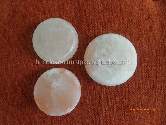 Himalayan Round Pink Crystal Rock Salt Bath Soap / Salt Massager