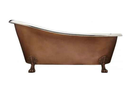 Antique brown Copper bath tubs supplier curved shaped luxury style available in stock in wholesale price