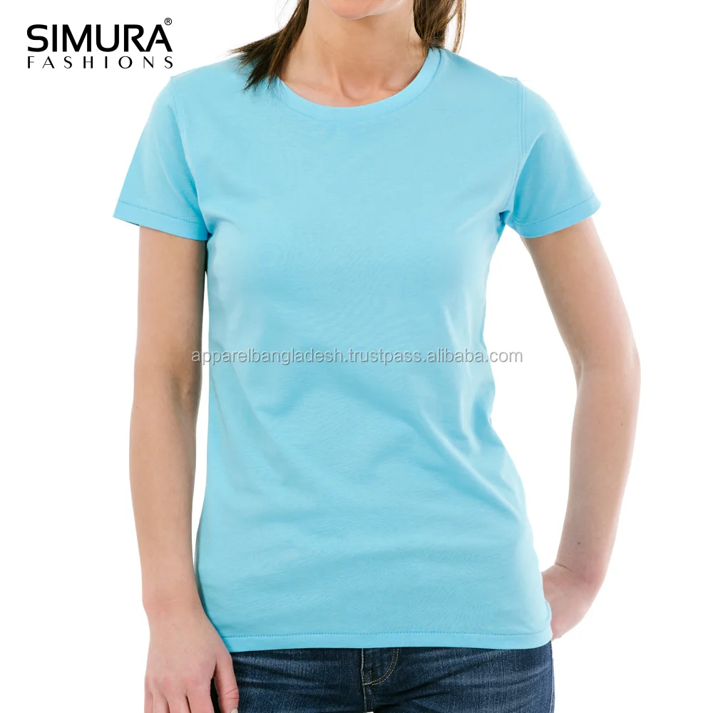 
Woman Clothes Design Melange Yarn High Quality Single Jersey Breathable Casual Use T Shirts 