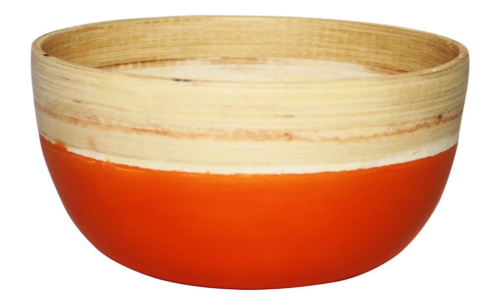 Cheap wholesale natural bamboo rice bowl made in Vietnam / Vietnam spun bamboo bowls