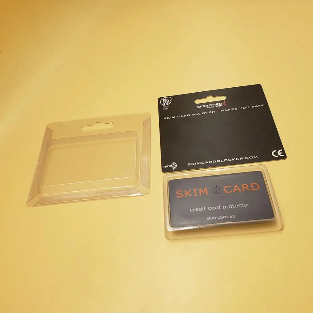 cheap slide blister box with paper card from PVC/PET in Shenzhen, gift card packaging