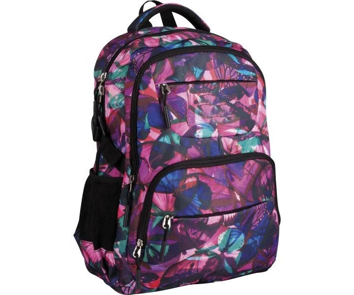 Fashion Teenager high quality prints backpack with laptop compartment