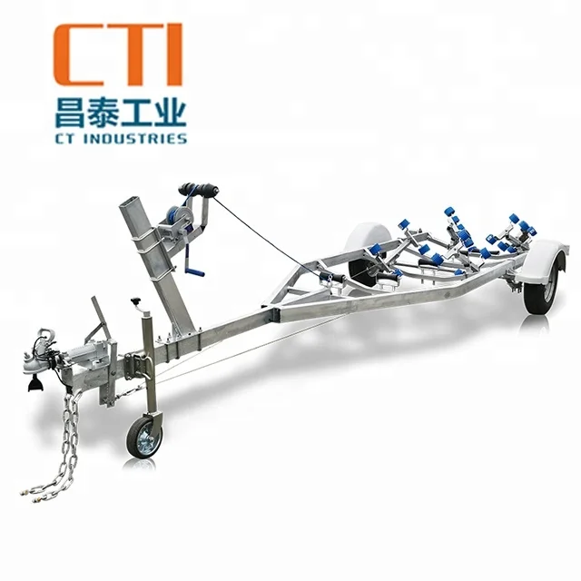 5 Metre Galvanized Wobble Rollers Boat Trailer With Disc Brake ATM 1400KG