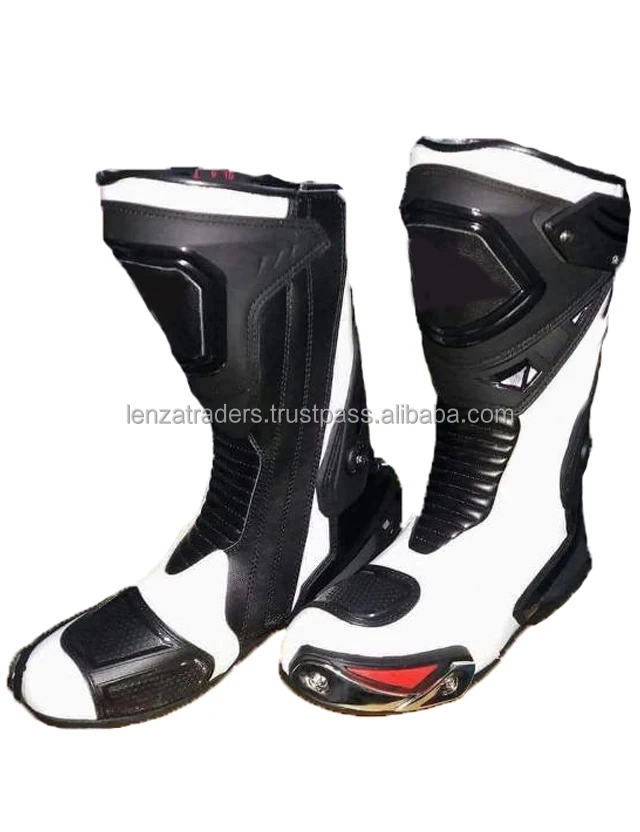 
Mens Leather Speed Motorbike Boots Racing Shoes 