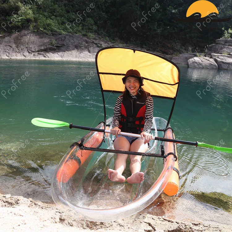 2018 Lishen cheap transparent plastic leisure life kayak