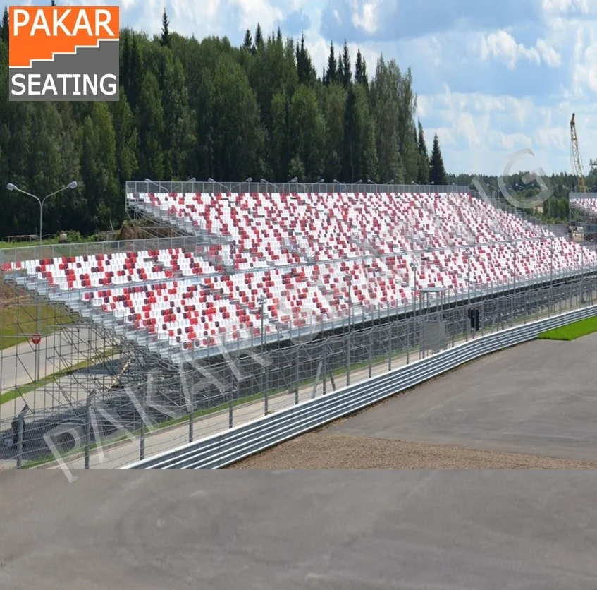 Race Stadium sports field temporary bleacher grandstand tribune stands outdoor