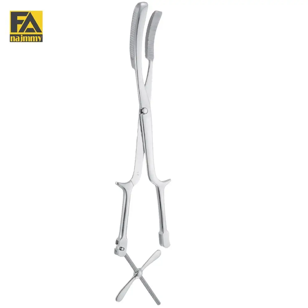 Manual Obstetrical Forceps with One Jaw Fenestrated Cranioclast Stainless Steel Surgical Instrument