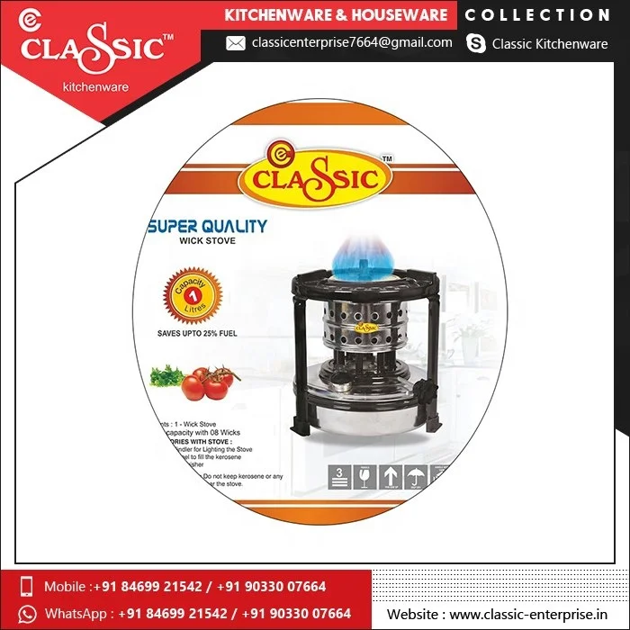 Very Clean Burning Safety and Efficiency 900 Gms Wholesale Kerosene Wick Stove Price