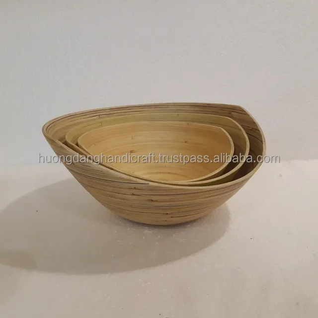 
Trully natural bamboo bowl, Natural color bamboo bowl with oval glosbe  (50038157142)