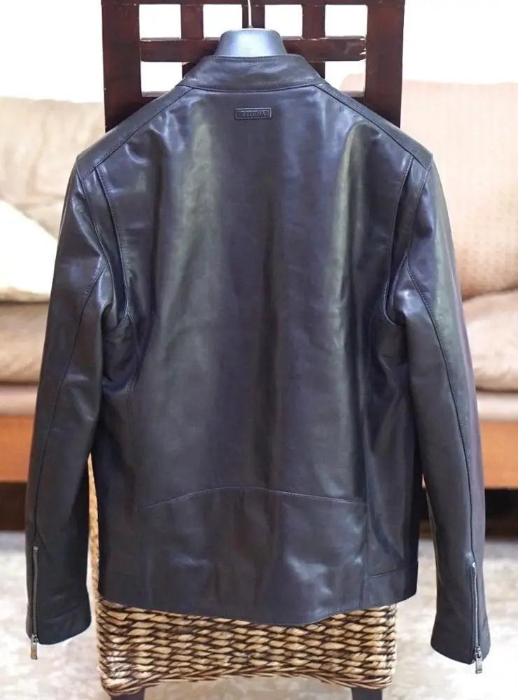 
Proelite Black Leather Motorcycle Jacket 