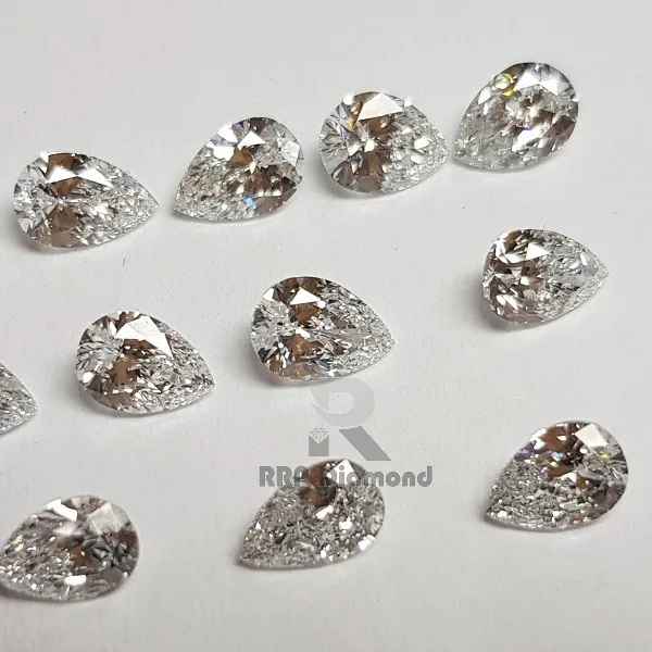 HPHT Diamond G H I Color VS Purity Polished Loose 0.40 TO 0.49 Carat White Fancy Pear shape Diamond Mix Lot