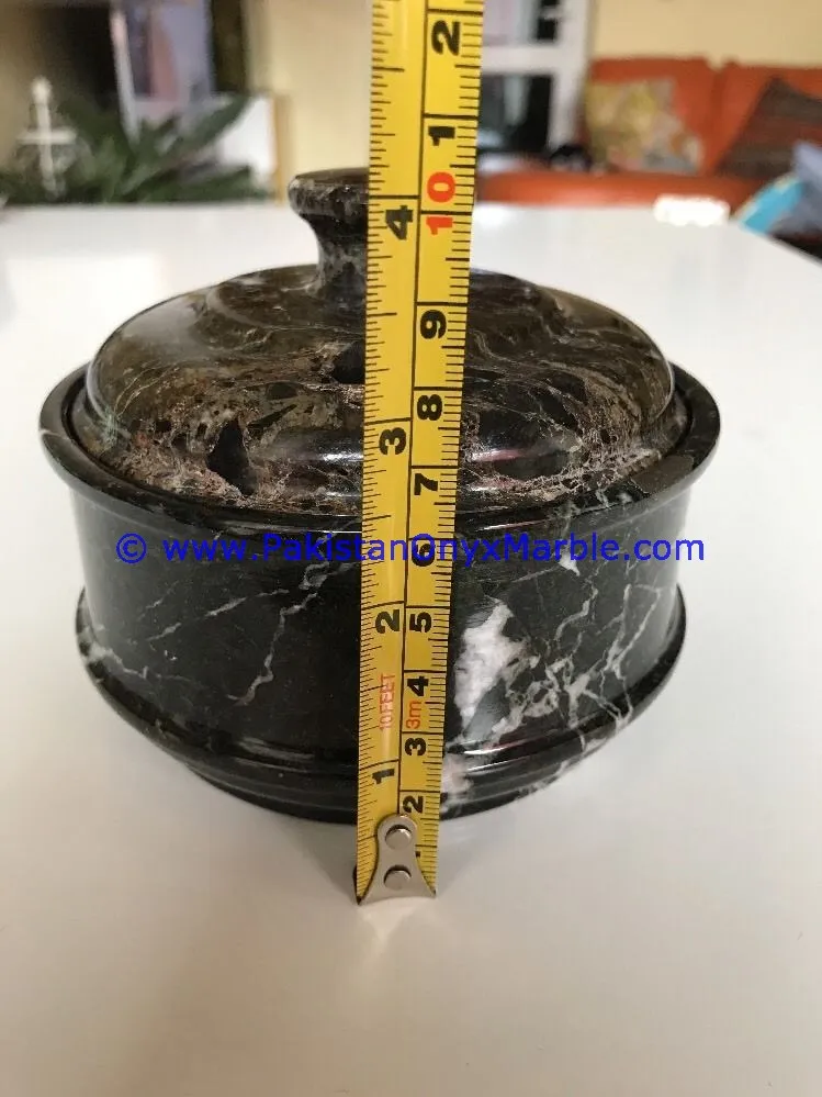 New Product Black Zebra Marble Handcarved Lid Sugar Candy Ginger Jewelry Storage Jar Trinket Container Canister Food Promotions