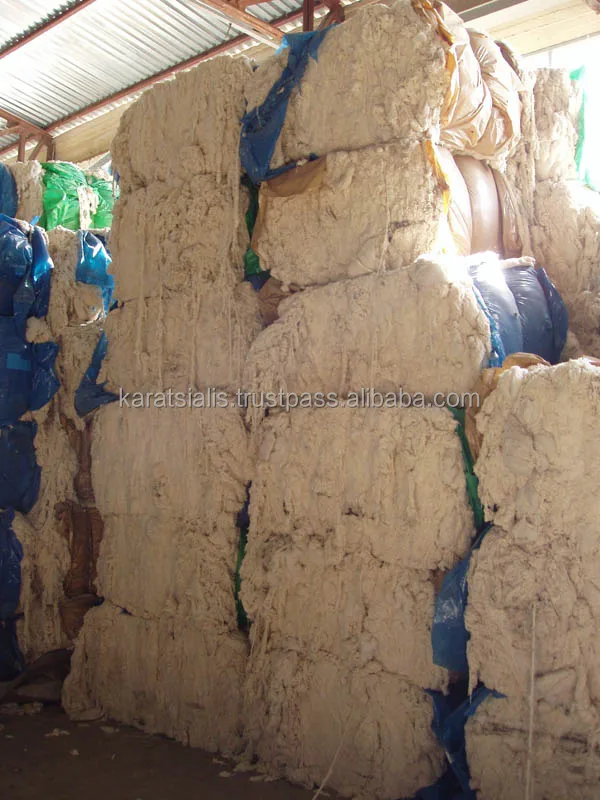 
UNBLEACHED SPINING THREAD-YARN WASTE COTTON BALES with AQSIQ and CCIC. 