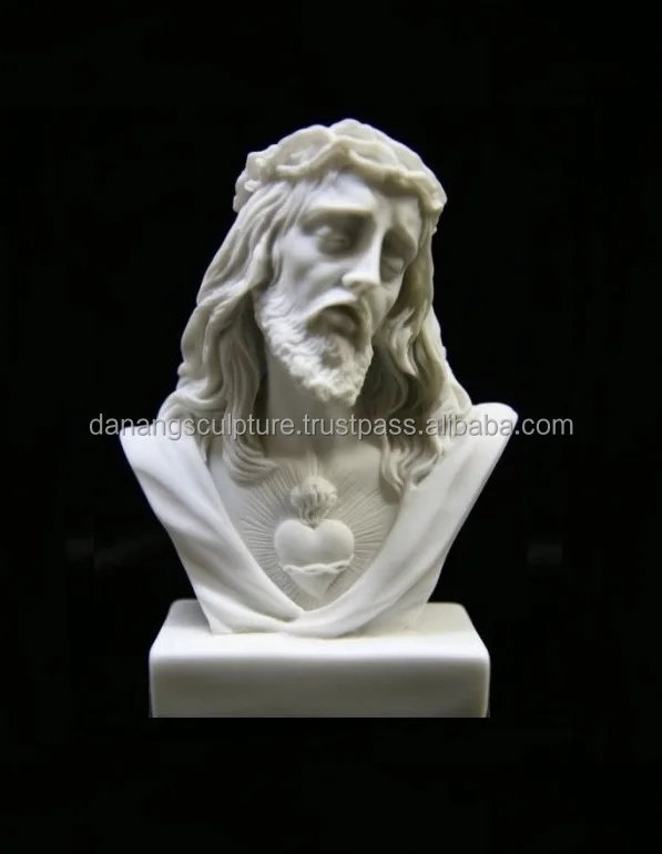 Иисус бюст статуя DSF-C021 украшения дома мраморный гранит натуральный камень резная скульптура полированная модель подарок