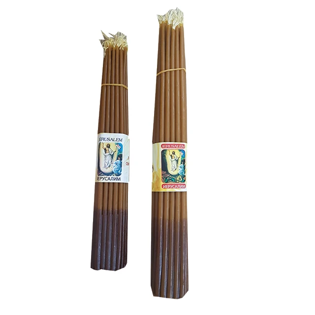 JERUSALEM HONEY CANDLES. CANDLES UNIQUE CHRISTIAN HOLY LAND SEPULCHRE JESUS.
