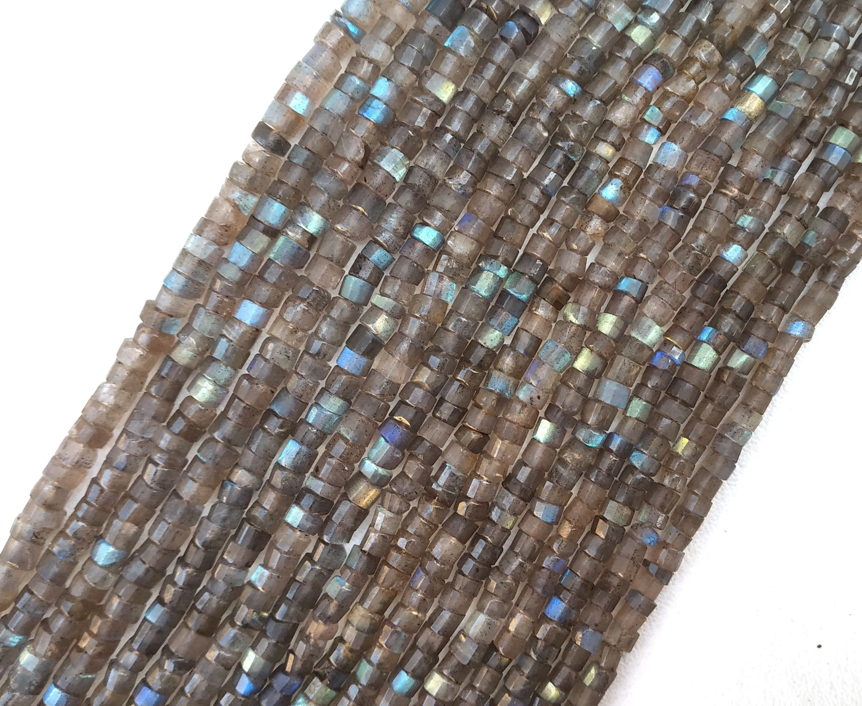 Natural Blue Fire Labradorite Gemstone Tyre Shape Smooth Heishi Beads Making Jewelry 2022 Wholesaler