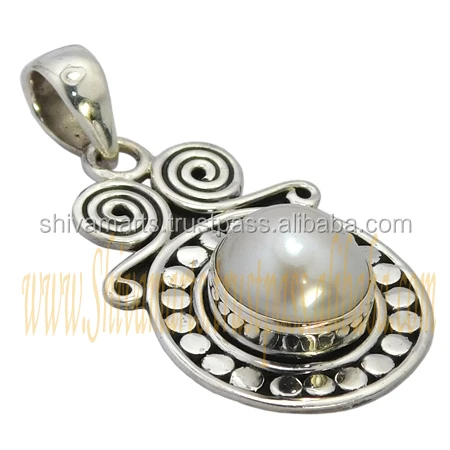 Latest Designer Natural Pearl Pendant 925 Sterling Silver Handmade Fine Jewelry Pendants & Charms