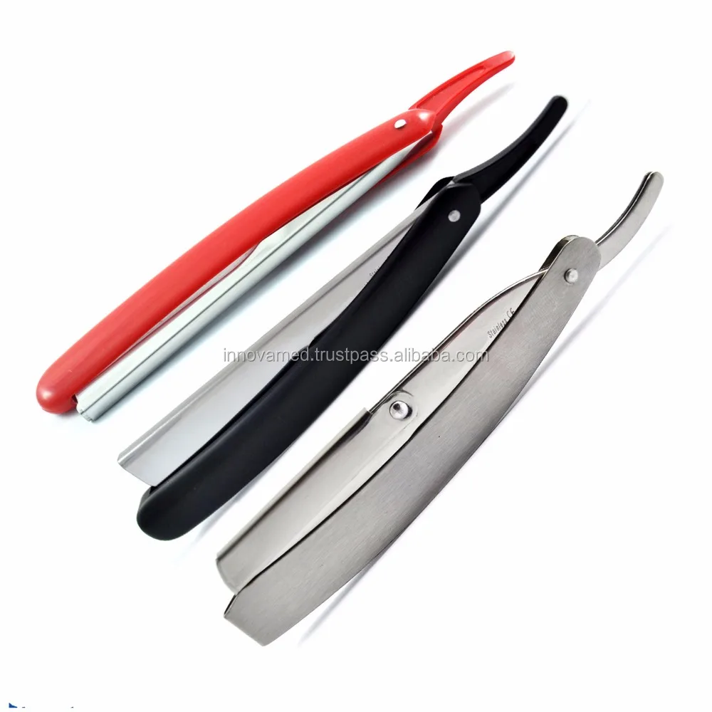 Wooden Barber Salon Razors Straight Cut Throat