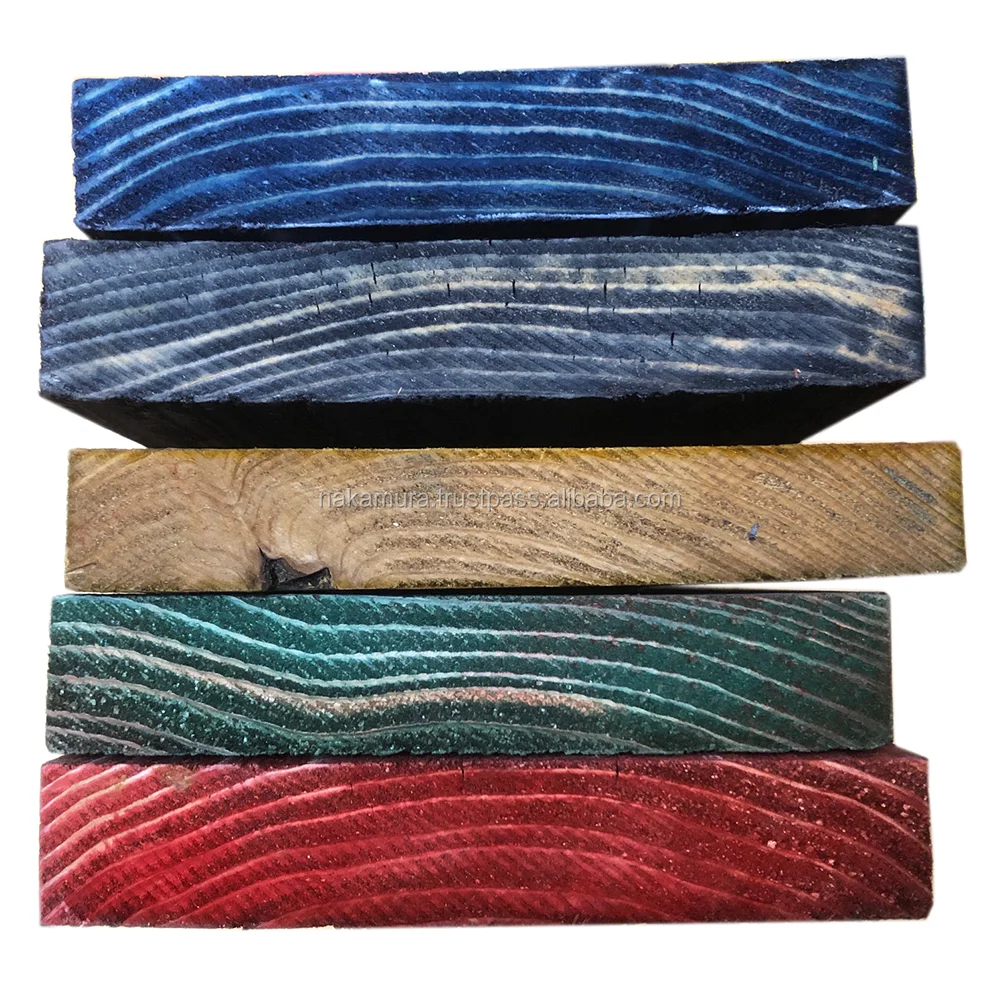 
Beautiful Dye Penetrated Hinoki cypress Solid Wood Timber / Lumber for folding bed 