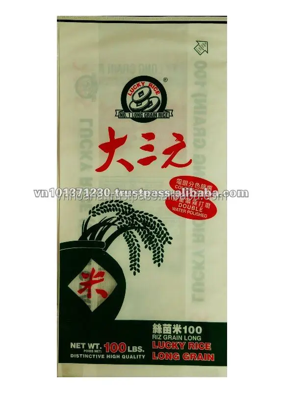 25kg bopp laminated pp plastic rice, flour, seed bag, made in Vietnam HOAHA