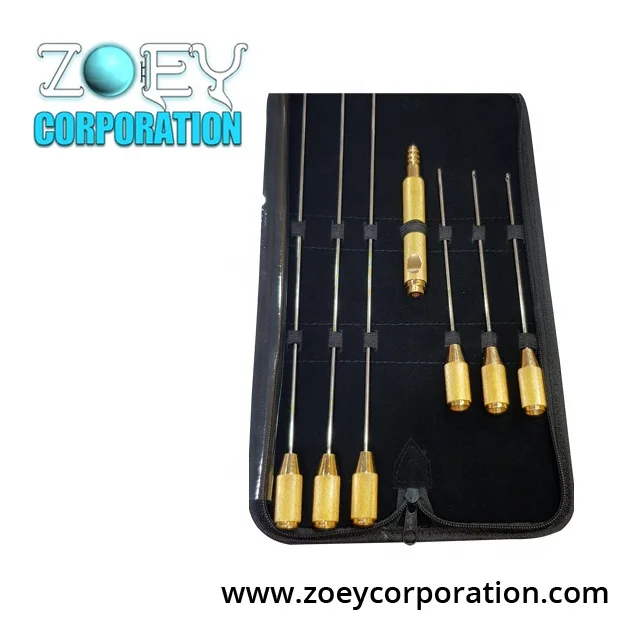 Liposuction Plastic Surgery Cannulas, Liposuction Cannulas plastic Surgery Instruments, Liposuction Cannula Set