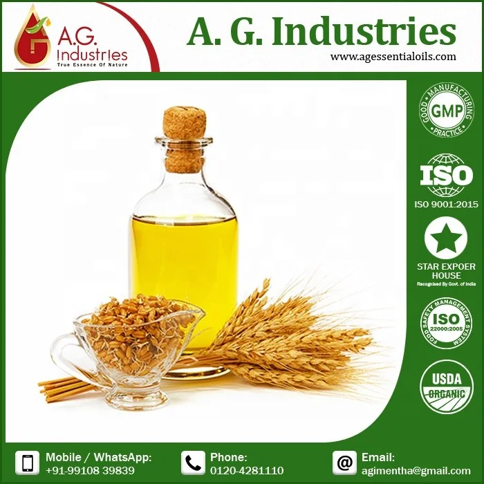 Natural Cold Pressed Wheatgerm Oil Supply to Apply on Skin And Hair buy pure wheatgerm oil from india larges manufacturers
