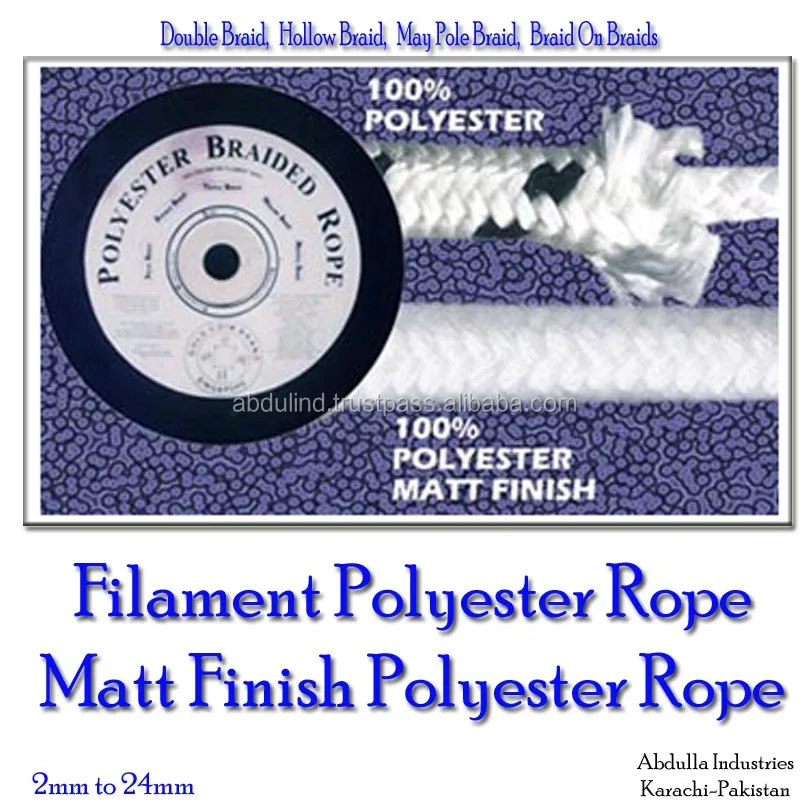 Плетеная веревка из полиэстера (полиэтиленовые веревки) ---- веревка с матовой отделкой и яркая нить из нитей, плетеная веревка и витая веревка