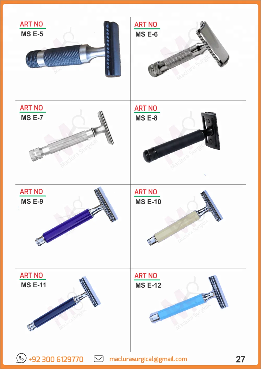 Matte black shaving safety razors MSE 24 customize razor double edge safety razor