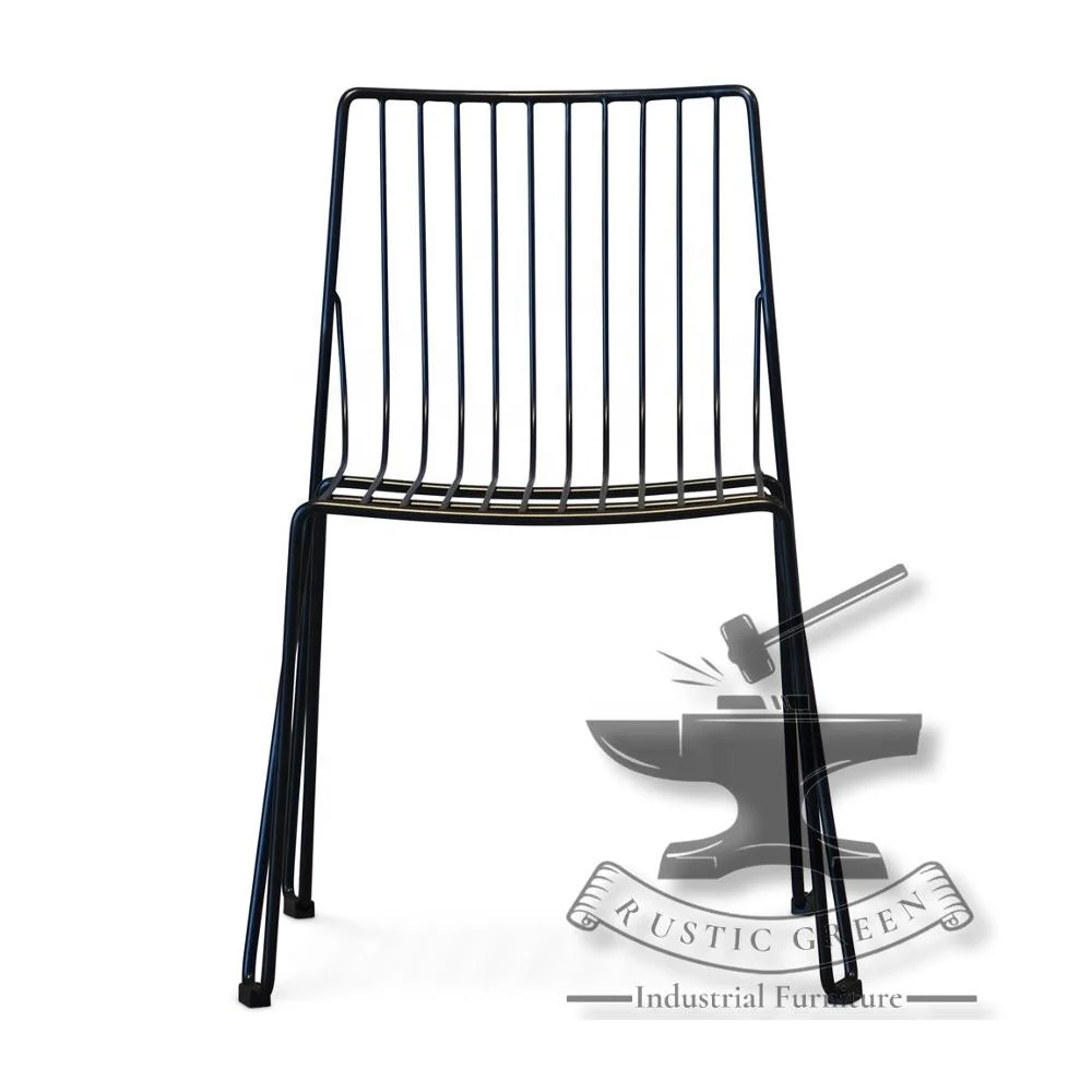 Cheap Metal  Industrial Metal Bistro restaurant cafe Dining Chairs