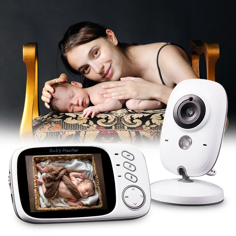 Digital audio babymonitor smart wireless wifi baby monitor ip camera cry alarm and temperature and humidity detection