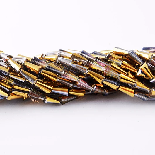 Crystal beads tower pagoda shape glass bead wholesale cheap  chinese beads for jewelry making