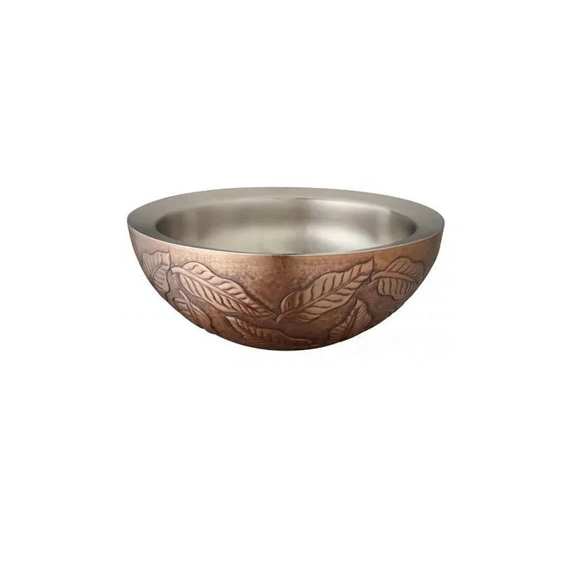 Double Wall Hand Hammered Textured Handmade Vessel Basins Manufacturer Wholesaler factory direct sale