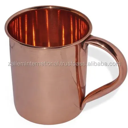 Copper moscow mug with copper handle and branding options