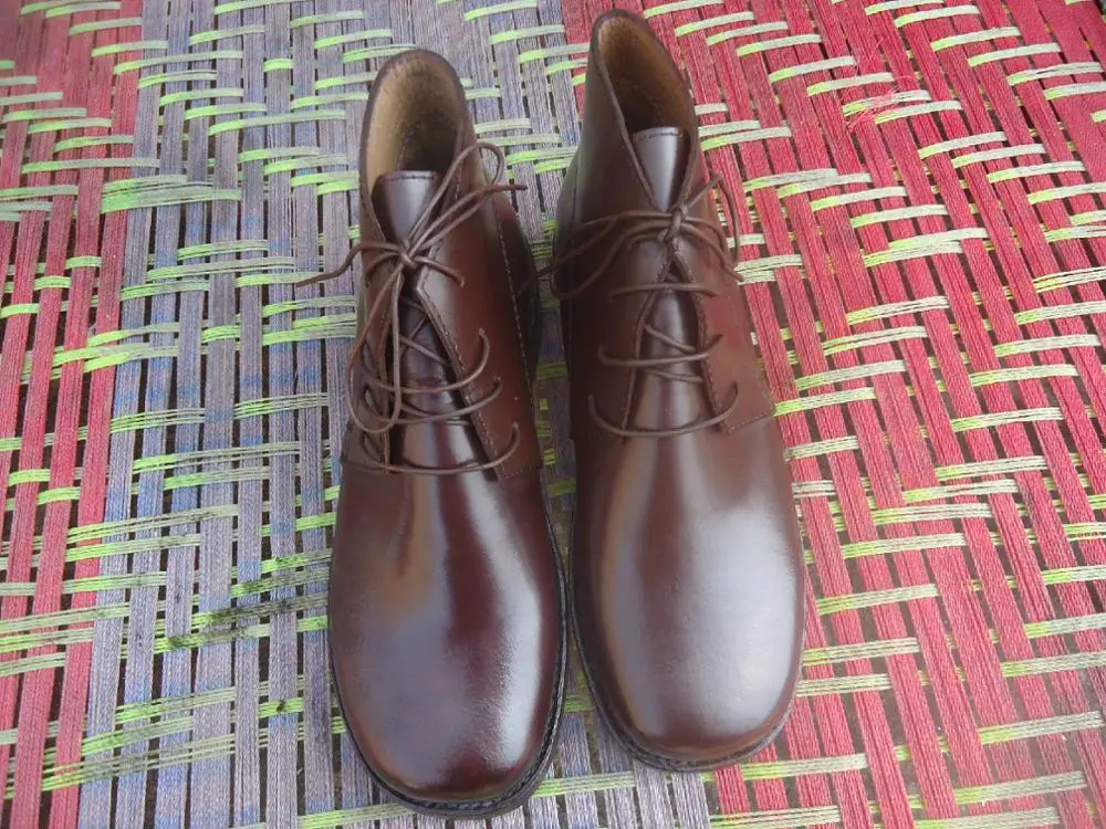 Custom Old Ages Style Brogan 100% Grain Leather Boots